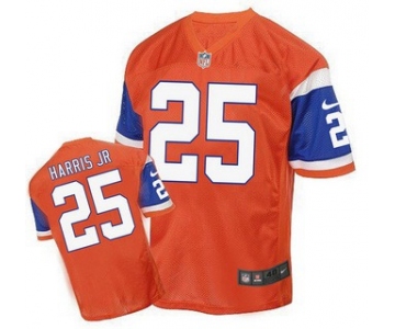 Men's Denver Broncos #25 Chris Harris Jr Orange 1998 Retro Elite Jersey