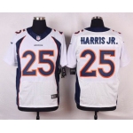 Men's Denver Broncos #25 Chris Harris Jr. White Road NFL Nike Elite Jersey