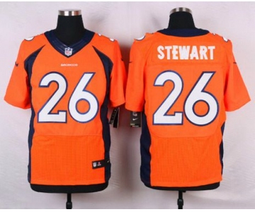 Men's Denver Broncos #26 Darian Stewart Orange Team Color NFL Nike Elite Jersey