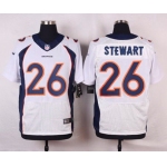 Men's Denver Broncos #26 Darian Stewart White Road NFL Nike Elite Jersey