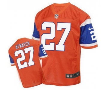 Men's Denver Broncos #27 Steve Atwater Retired Player Orange 1998 Retro Elite Jersey