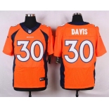 Men's Denver Broncos #30 Terrell Davis Orange Retired Player NFL Nike Elite Jersey