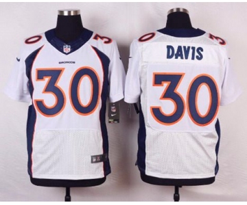 Men's Denver Broncos #30 Terrell Davis White Retired Player NFL Nike Elite Jersey