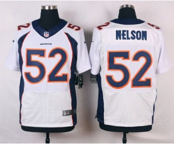 Men's Denver Broncos #52 Corey Nelson White Road NFL Nike Elite Jersey