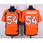 Men's Denver Broncos #54 Brandon Marshall Orange Team Color NFL Nike Elite Jersey