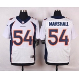 Men's Denver Broncos #54 Brandon Marshall White Road NFL Nike Elite Jersey