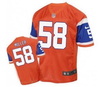 Men's Denver Broncos #58 Von Miller Orange 1998 Retro Elite Jersey