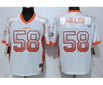 Men's Denver Broncos #58 Von Miller White Drift Fashion NFL Nike Elite Jersey