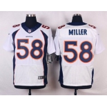 Men's Denver Broncos #58 Von Miller White Road NFL Nike Elite Jersey