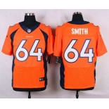 Men's Denver Broncos #64 Shelley Smith Orange Team Color NFL Nike Elite Jersey