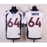 Men's Denver Broncos #64 Shelley Smith White Road NFL Nike Elite Jersey