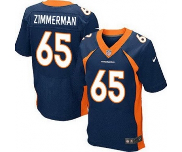 Men's Denver Broncos #65 Gary Zimmerman Navy Blue Retired Player NFL Nike Elite Jersey