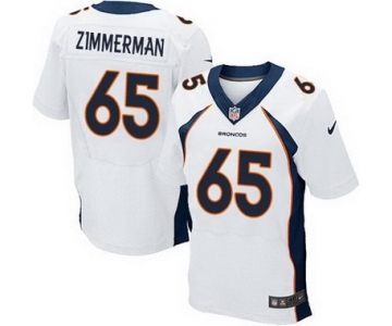 Men's Denver Broncos #65 Gary Zimmerman White Retired Player NFL Nike Elite Jersey
