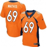 Men's Denver Broncos #69 Evan Mathis Orange Team Color NFL Nike Elite Jersey