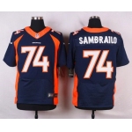 Men's Denver Broncos #74 Ty Sambrailo Navy Blue Alternate NFL Nike Elite Jersey