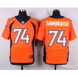 Men's Denver Broncos #74 Ty Sambrailo Orange Team Color NFL Nike Elite Jersey