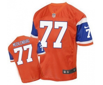 Men's Denver Broncos #77 Karl Mecklenburg Retired Player Orange 1998 Retro Elite Jersey