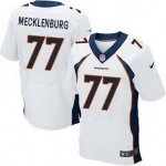 Men's Denver Broncos #77 Karl Mecklenburg White Retired Player NFL Nike Elite Jersey