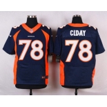 Men's Denver Broncos #78 Ryan Clady Navy Blue Alternate NFL Nike Elite Jersey