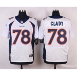 Men's Denver Broncos #78 Ryan Clady White Road NFL Nike Elite Jersey