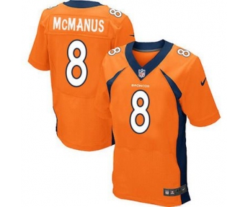 Men's Denver Broncos #8 Brandon McManus Orange Team Color NFL Nike Elite Jersey