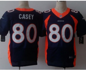 Men's Denver Broncos #80 James Casey 2013 Nike Navy Blue Elite Jersey