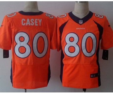 Men's Denver Broncos #80 James Casey 2013 Nike Orange Elite Jersey