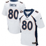 Men's Denver Broncos #80 Rod Smith White Retired Player NFL Nike Elite Jersey