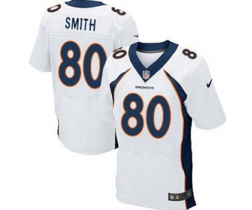 Men's Denver Broncos #80 Rod Smith White Retired Player NFL Nike Elite Jersey