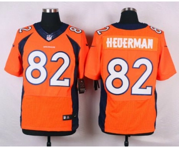 Men's Denver Broncos #82 Jeff Heuerman Orange Team Color NFL Nike Elite Jersey