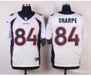 Men's Denver Broncos #84 Shannon Sharpe White Retired Player NFL Nike Elite Jersey