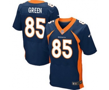 Men's Denver Broncos #85 Virgil Green Navy Blue Alternate NFL Nike Elite Jersey