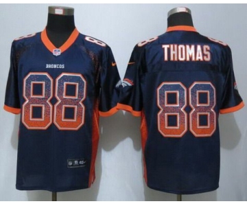 Men's Denver Broncos #88 Demaryius Thomas Navy Blue Drift Fashion NFL Nike Jersey