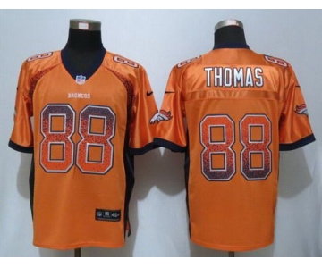 Men's Denver Broncos #88 Demaryius Thomas Orange Drift Fashion NFL Nike Jersey