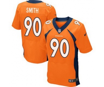 Men's Denver Broncos #90 Antonio Smith Orange Team Color NFL Nike Elite Jersey