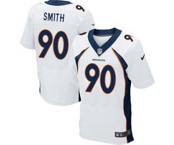 Men's Denver Broncos #90 Antonio Smith White Road NFL Nike Elite Jersey