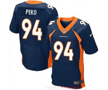 Men's Denver Broncos #94 Domata Peko Navy Blue Alternate Stitched NFL Nike Elite Jersey