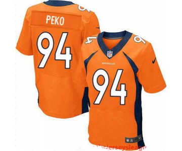 Men's Denver Broncos #94 Domata Peko Orange Team Color Stitched NFL Nike Elite Jersey