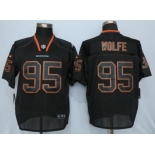 Men's Denver Broncos #95 Derek Wolfe Lights Out Black NFL Nike Elite Jersey