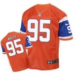 Men's Denver Broncos #95 Derek Wolfe Orange 1998 Retro Elite Jersey