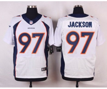 Men's Denver Broncos #97 Malik Jackson White Road NFL Nike Elite Jersey