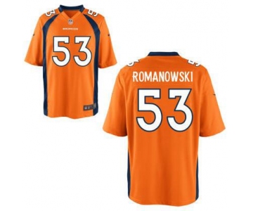 Men's Denver Broncos Retired Player #53 Bill Romanowski OrangeNFL Nike Elite Jersey