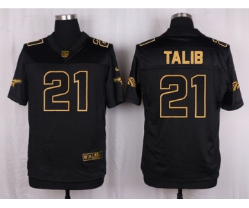 Nike Broncos #21 Aqib Talib Black Men's Stitched NFL Elite Pro Line Gold Collection Jersey