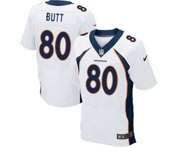 Nike Broncos #80 Jake Butt White Men's Stitched NFL New Elite Jersey