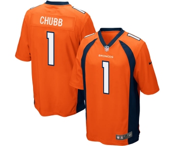 Nike Denver Broncos #1 Bradley Chubb Orange 2018 NFL Draft Pick Elite Jersey