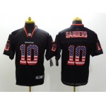 Nike Denver Broncos #10 Emmanuel Sanders 2014 USA Flag Fashion Black Elite Jersey