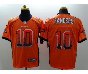 Nike Denver Broncos #10 Emmanuel Sanders Drift Fashion Orange Elite Jersey