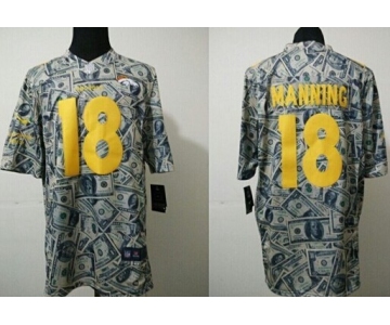 Nike Denver Broncos #18 Peyton Manning Dollars Fashion Elite Jersey