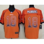 Nike Denver Broncos #18 Peyton Manning Drift Fashion Orange Elite Jersey