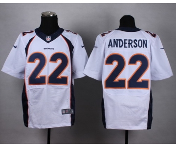 Nike Denver Broncos #22 C. J. Anderson 2013 White Elite Jersey